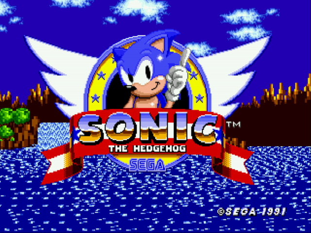 Sonic 1 - Over 9000 Title Screen